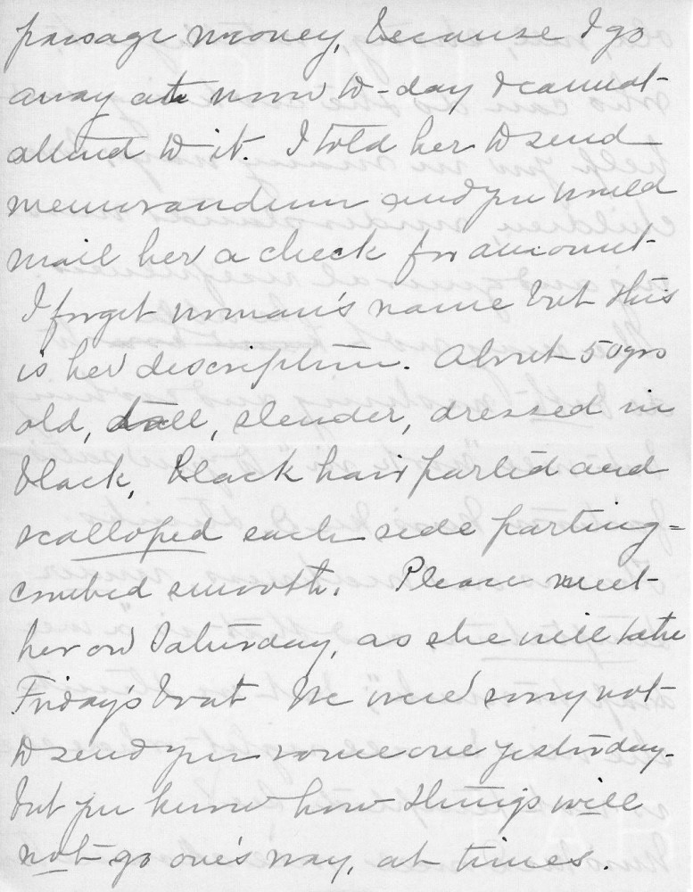 Letter - Juniata Stafford to Mrs W G Voorheis Sep 3 1907