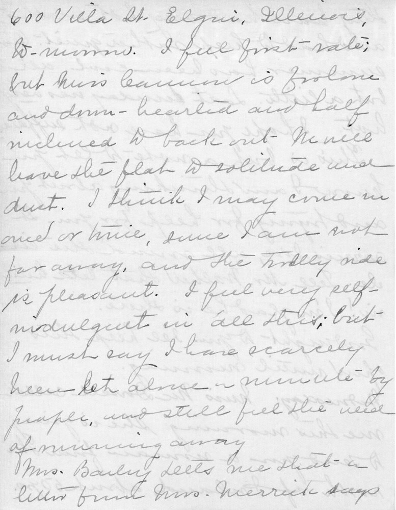 Letter - Juniata Stafford to Mrs W G Voorheis Sep 3 1907