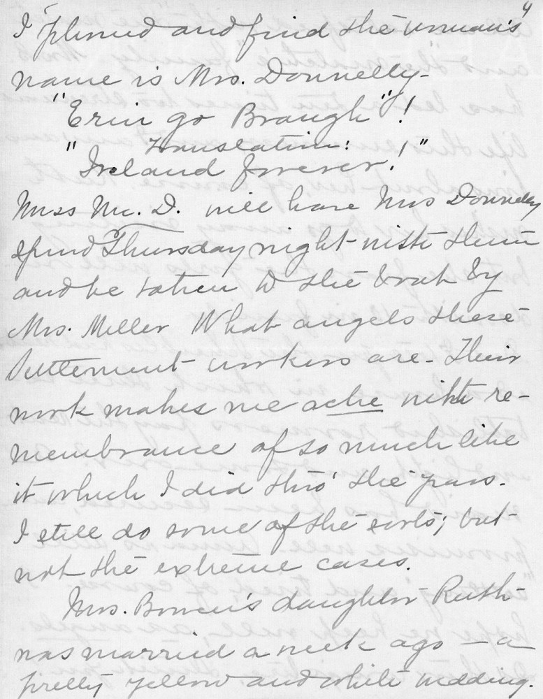 Letter - Juniata Stafford to Mrs W G Voorheis Sep 1907