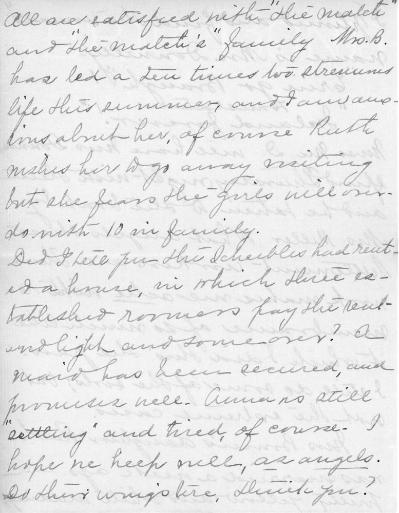 Letter - Juniata Stafford to Mrs W G Voorheis Sep 1907
