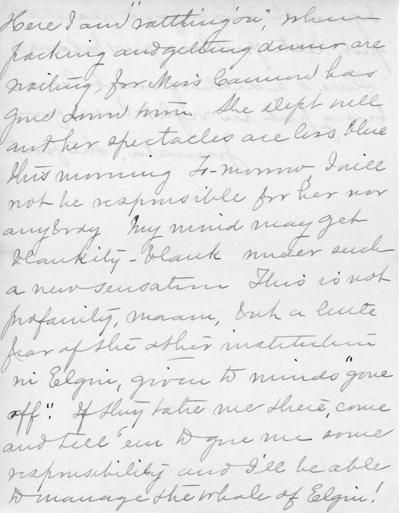 Letter - Juniata Stafford to Mrs W G Voorheis Sep 1907