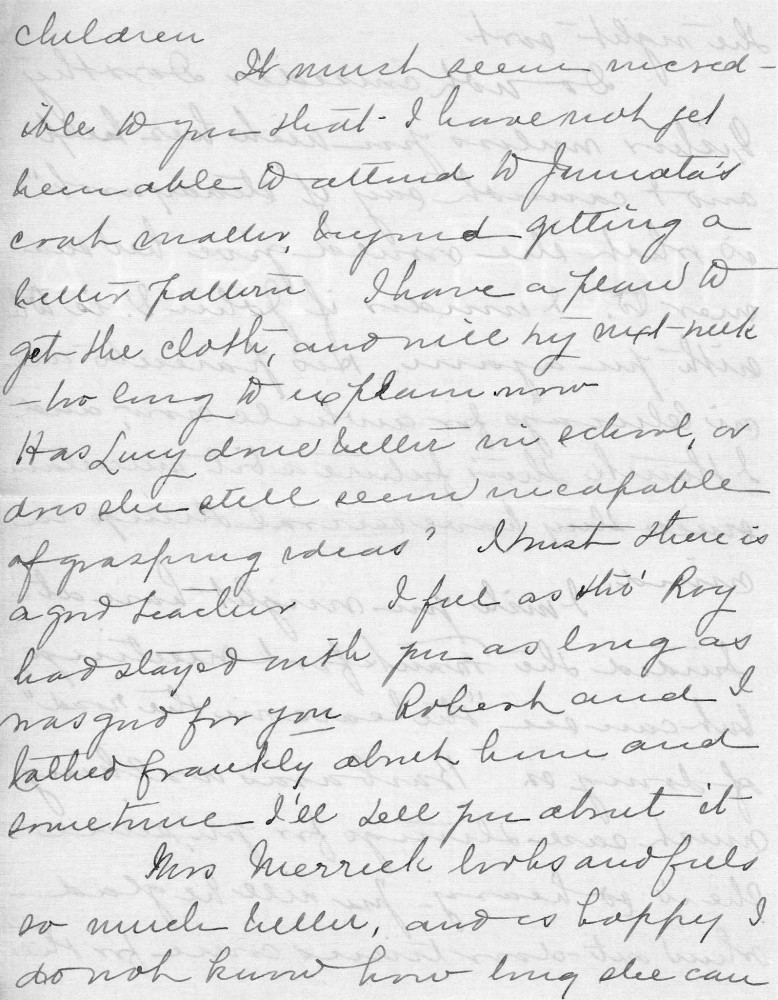 Letter - Juniata Stafford to Mrs W G Voorheis Apr 1 1908