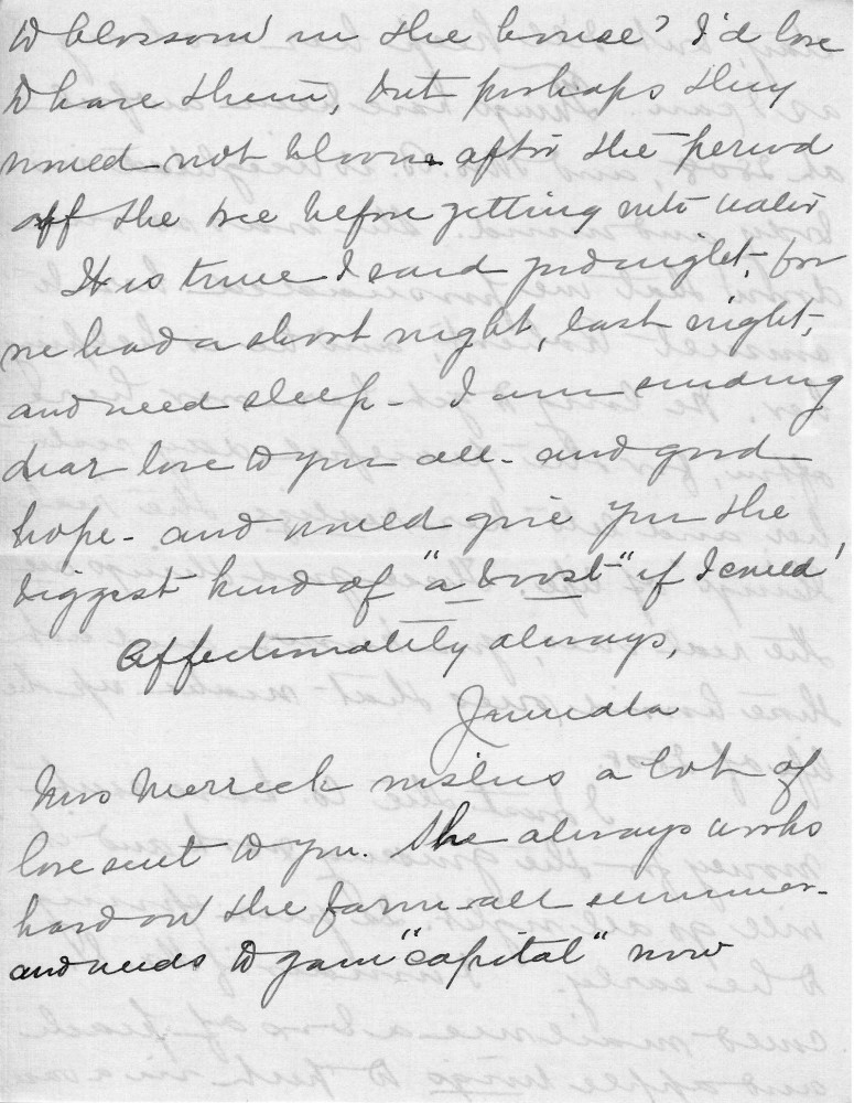 Letter - Juniata Stafford to Mrs W G Voorheis Apr 1 1908