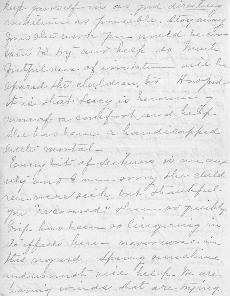 Letter - Juniata Stafford to Mrs W G Voorheis Apr 13 1908