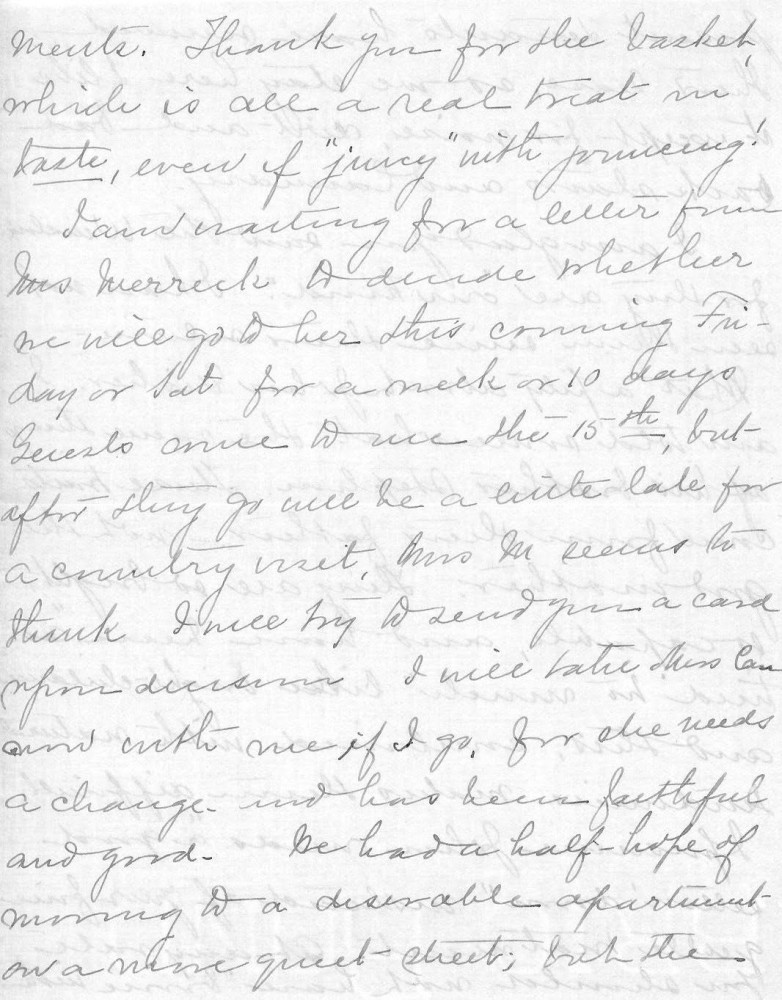 Letter - Juniata Stafford to Mrs W G Voorheis Sep 2 1908