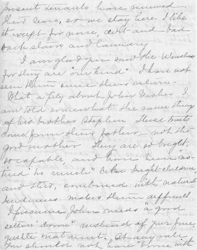 Letter - Juniata Stafford to Mrs W G Voorheis Sep 2 1908