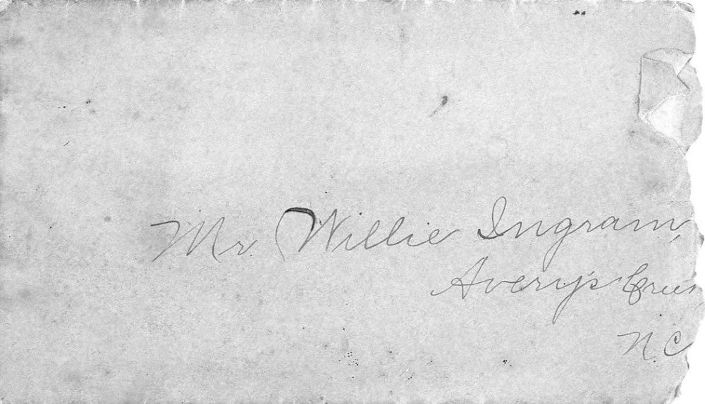 Letter - Maude Sumner to Willie Ingram Aug 19 1894