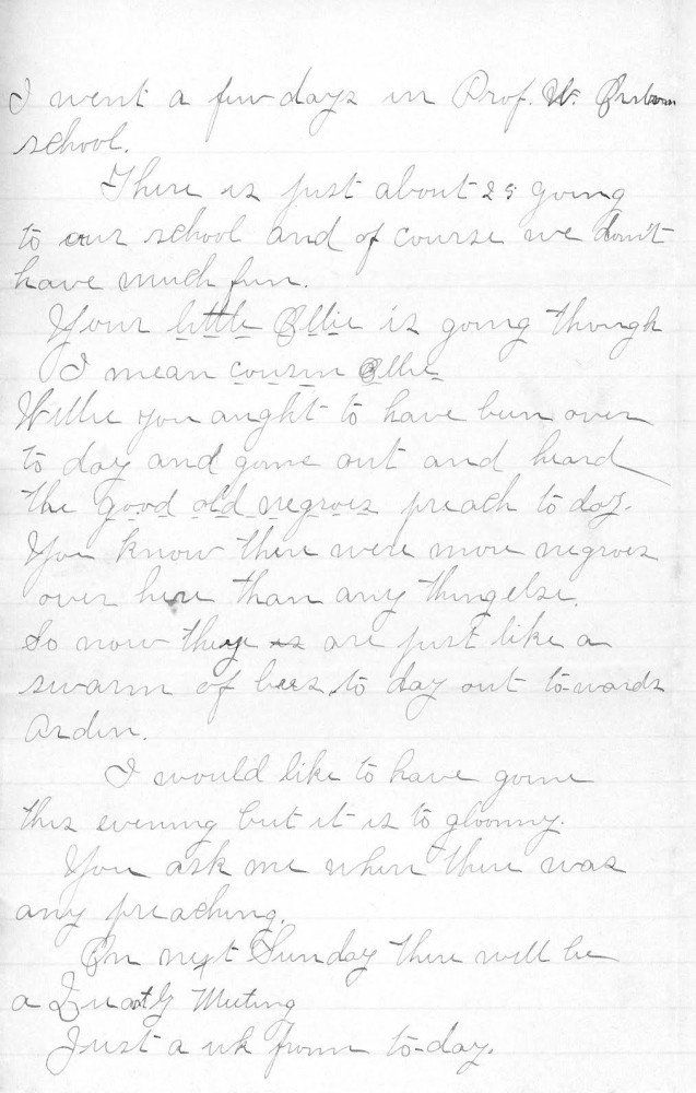 Letter - Maude Sumner to Willie Ingram Aug 19 1894