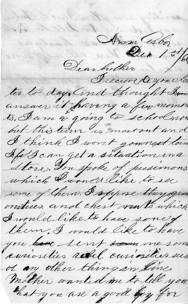 Letter - Edward Voorheis to W C Voorheis Dec 1 1864