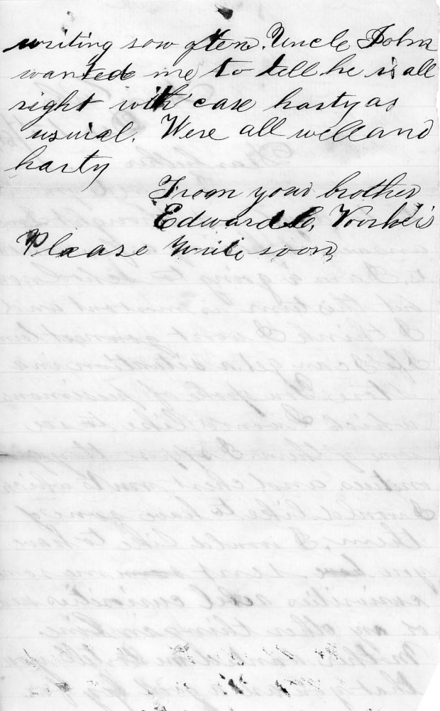 Letter - Edward Voorheis to W C Voorheis Dec 1 1864