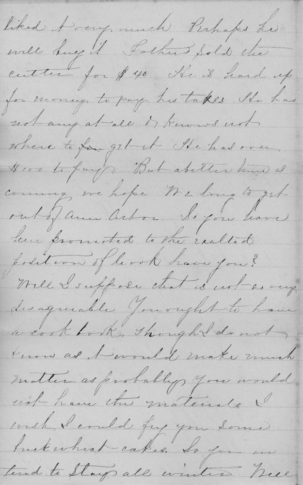 Letter - Sarah Voorheis and W C Voorheis to W G Voorheis Feb 2 1865