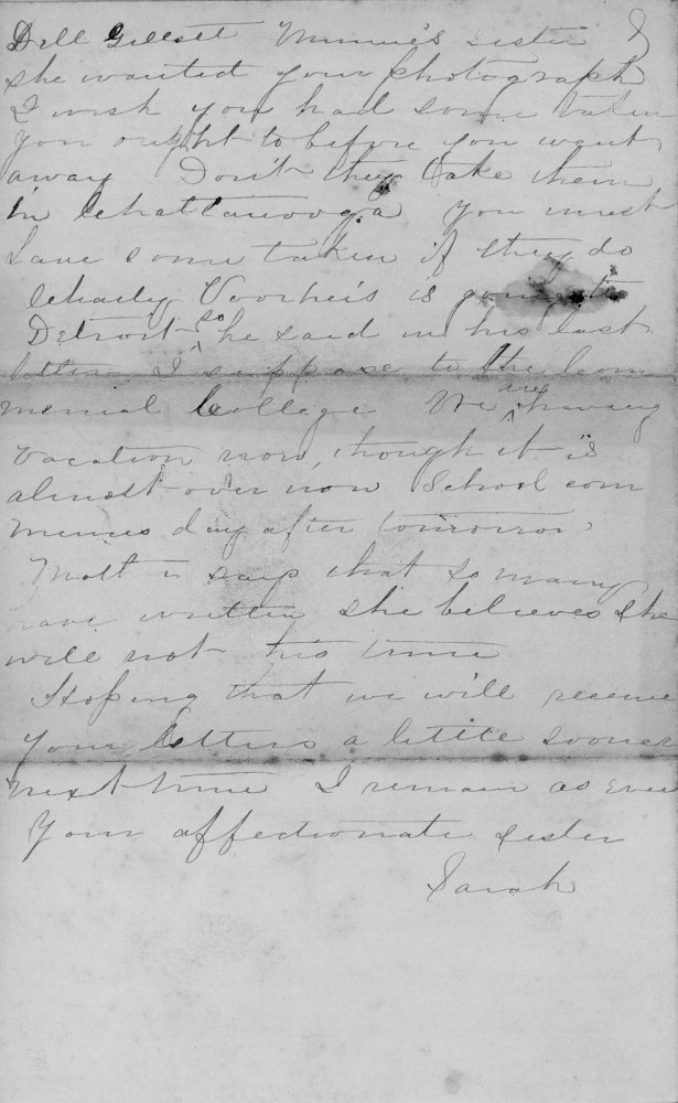 Letter - Sarah Voorheis and W C Voorheis to W G Voorheis Feb 2 1865