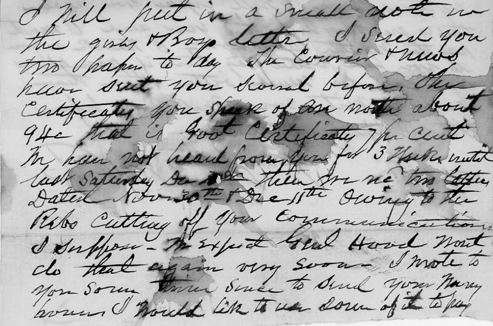 Letter - Sarah Voorheis and W C Voorheis to W G Voorheis Feb 2 1865