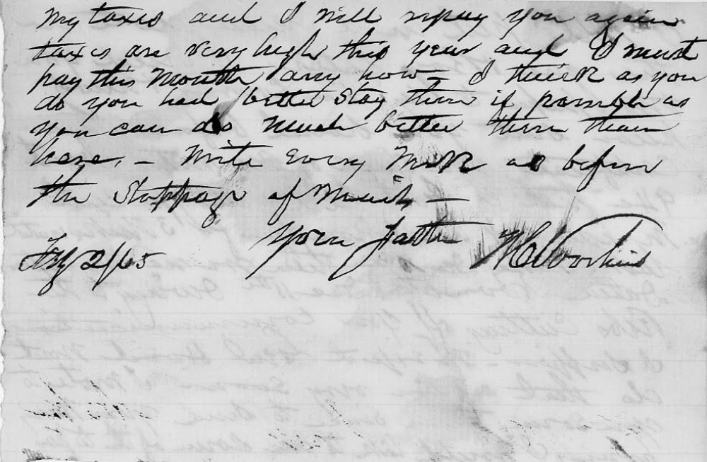 Letter - Sarah Voorheis and W C Voorheis to W G Voorheis Feb 2 1865