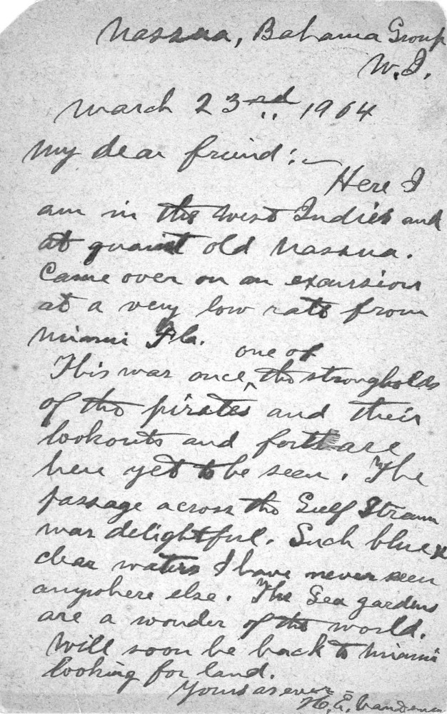 Letter - W E to W G Voorheis Mar 23 1904
