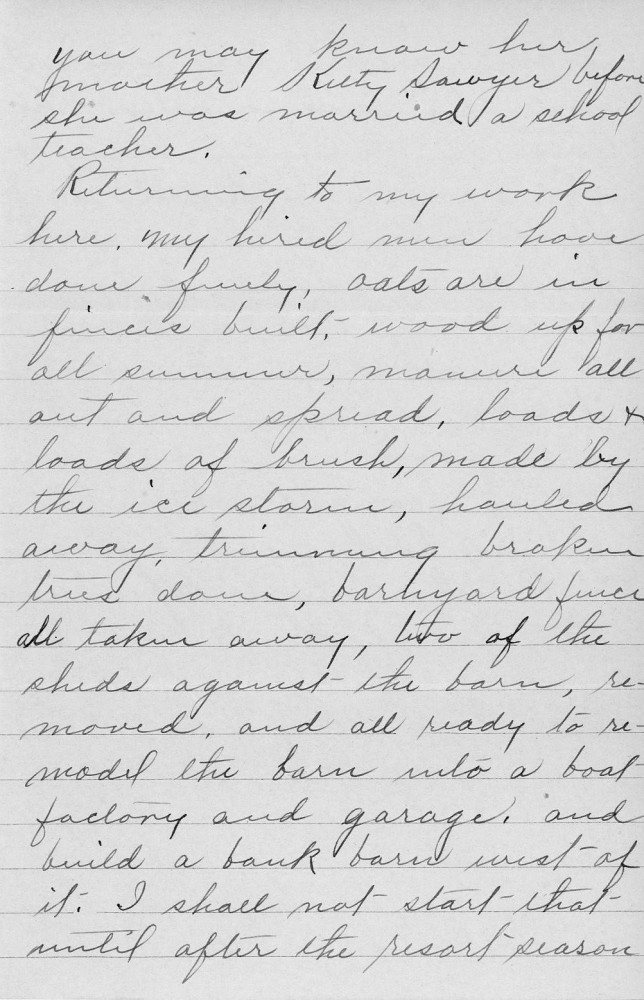 Letter - E J Parker to Mr and Mrs W G Voorheis Apr 20 1922