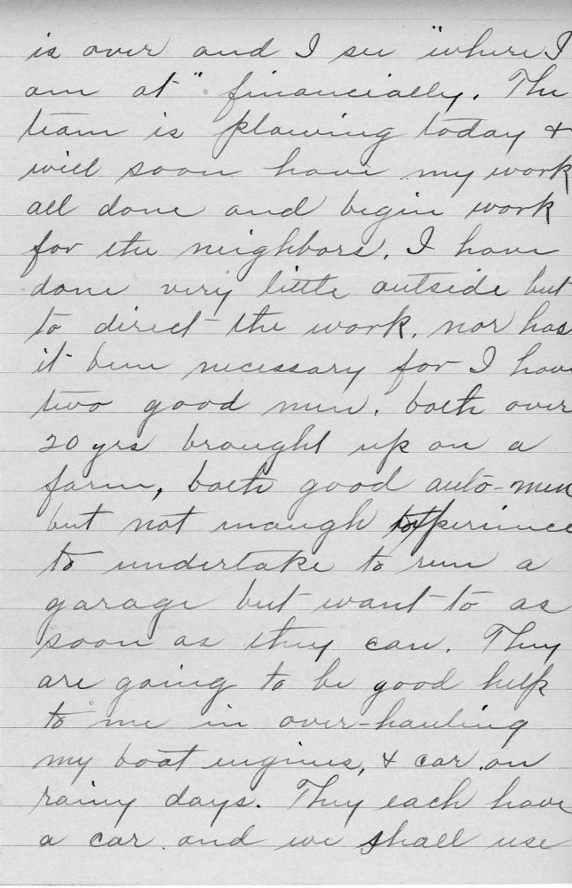 Letter - E J Parker to Mr and Mrs W G Voorheis Apr 20 1922