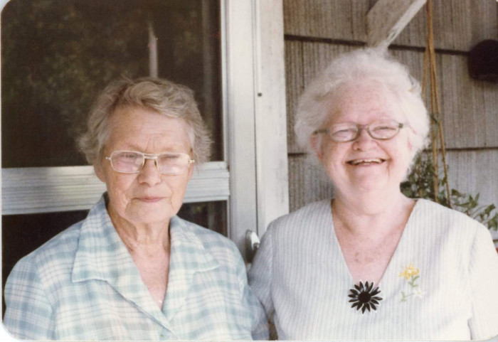 (L to R) Juniata Voorheis (Ingram) and sister Barbara Voorheis