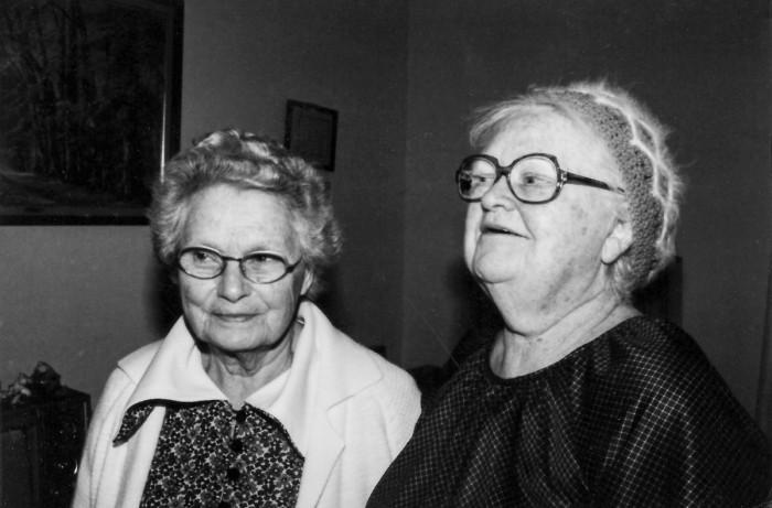 Juniata Voorheis (Ingram) and Barbara Voorheis (McIntyre)