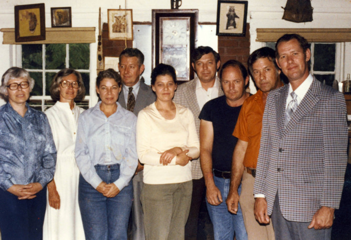 Alice, Mary, Eleanor, Roger, Elizabeth, Larry, Jack, Joe, Tom at Ingram house in Arden NC