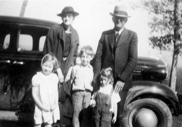 (Left to Right) Mary Ingram, Ida Byers, Roger Ingram, Eleanor Ingram, Walter Byers 1938