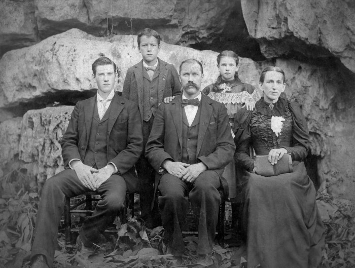 (L to R) William, Charles, John, Alma, Margaret Johnson