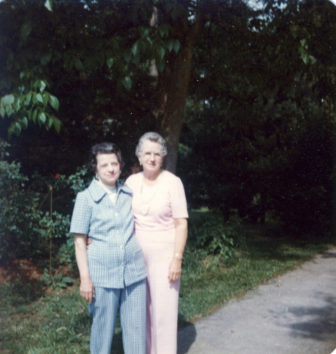 (L to R) Elizabeth Gordon (Johnson) and Lois Johnson (Sherrod) 1975