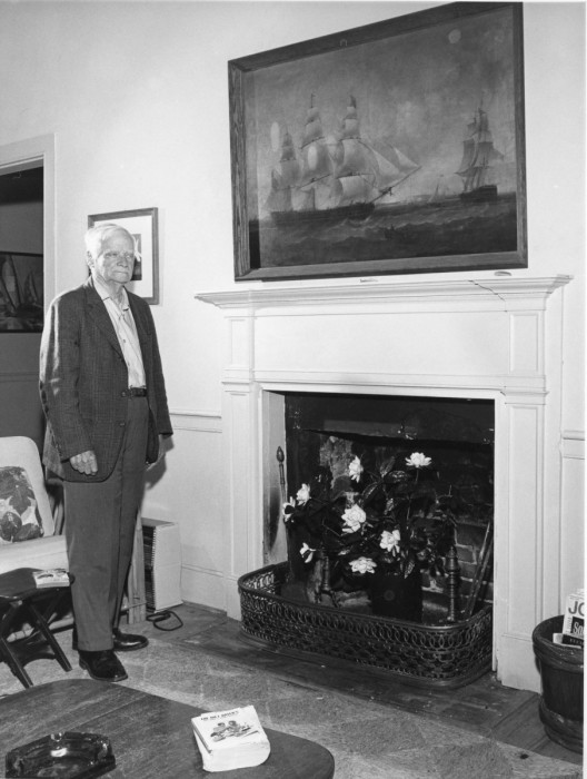 Charles S Norburn in Pawleys Island house living room Jun 1972